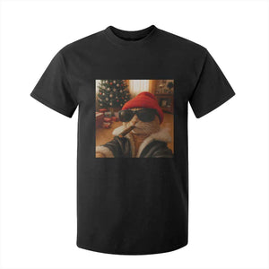 Funny Gangster Cats Christmas T Shirt For Kid Smoking Kitten Meme TS14 Black Print Your Wear