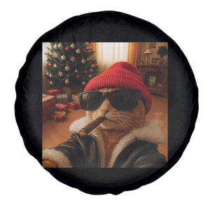 Funny Gangster Cats Christmas Spare Tire Cover Smoking Kitten Meme TS14 Print Your Wear