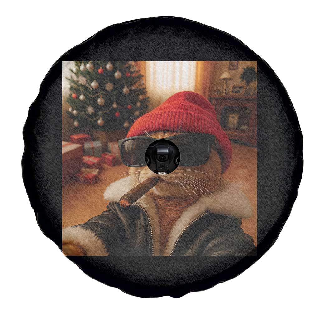 Funny Gangster Cats Christmas Spare Tire Cover Smoking Kitten Meme TS14 Print Your Wear