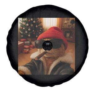 Funny Gangster Cats Christmas Spare Tire Cover Smoking Kitten Meme TS14 Print Your Wear