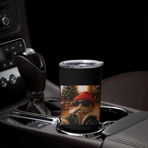 Funny Gangster Cats Christmas Tumbler Cup Smoking Kitten Meme TS14 Print Your Wear