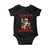 Funny Santa Drinking Beer Christmas Baby Onesie Gangster Rock On Hand Xmas - Print Your Wear