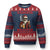 Funny Santa Drinking Beer Xmas Ugly Christmas Sweater Gangster Rock On Hand Xmas - Print Your Wear
