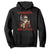 Funny Santa Drinking Beer Christmas Hoodie Gangster Rock On Hand Xmas - Print Your Wear