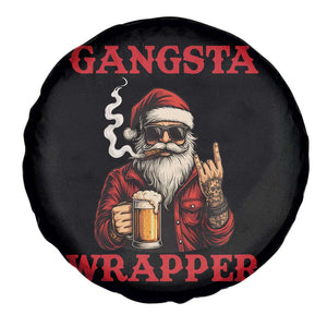 Funny Santa Drinking Beer Christmas Spare Tire Cover Gangster Rock On Hand Xmas TS14 Print Your Wear