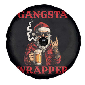 Funny Santa Drinking Beer Christmas Spare Tire Cover Gangster Rock On Hand Xmas TS14 Print Your Wear