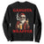 Funny Santa Drinking Beer Christmas Sweatshirt Gangster Rock On Hand Xmas - Print Your Wear