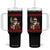 Funny Santa Drinking Beer Christmas Tumbler With Handle Gangster Rock On Hand Xmas - Print Your Wear