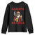 Funny Santa Drinking Beer Christmas Youth Sweatshirt Gangster Rock On Hand Xmas - Print Your Wear
