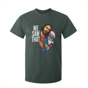 Funny Jesus Santa Meme T Shirt For Kid We Saw That Christmas - Print Your Wear