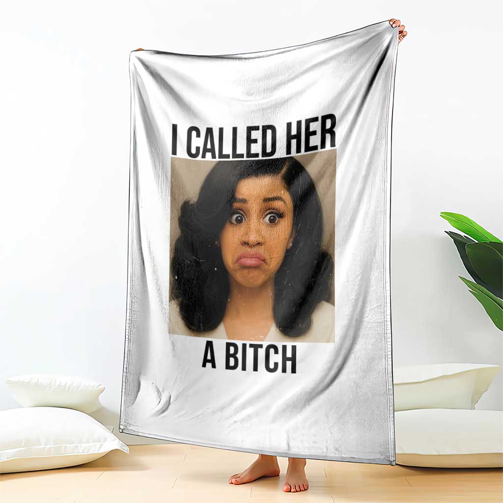 Funny Doll Face Meme Throw Blanket I Called Her A Bitch TS14 Print Your Wear