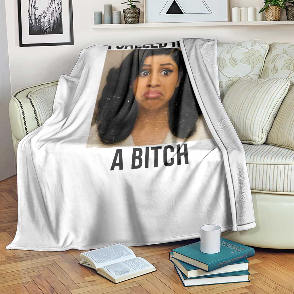 Funny Doll Face Meme Throw Blanket I Called Her A Bitch TS14 Print Your Wear