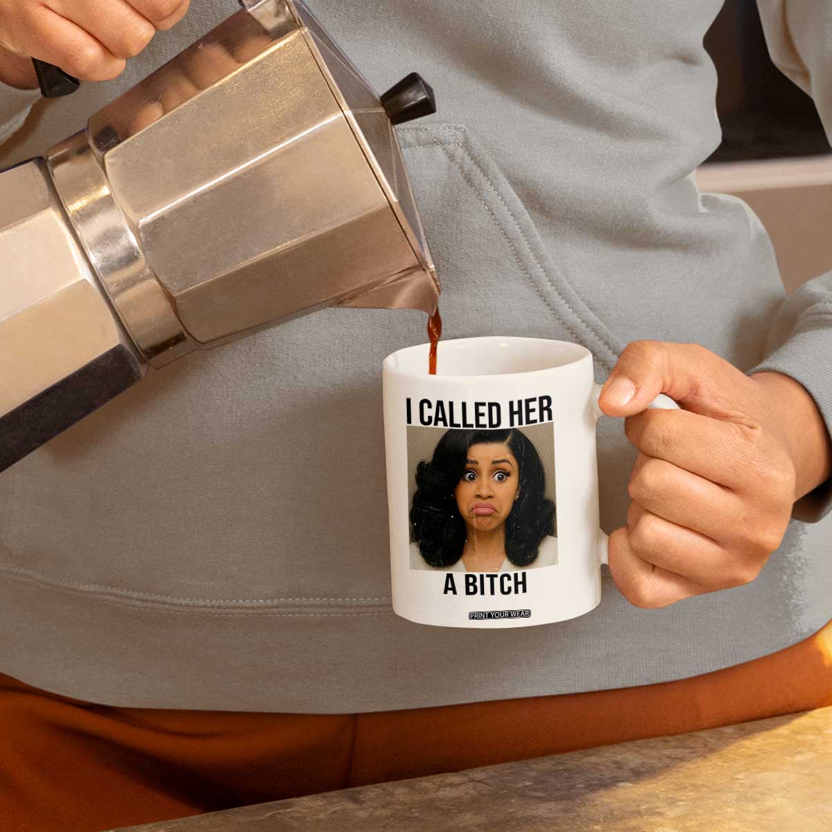 Funny Doll Face Meme Coffee Mug I Called Her A Bitch TS14 Print Your Wear