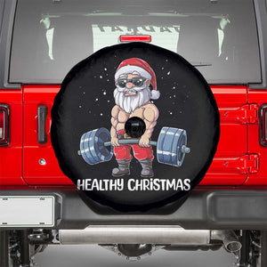 Funny Santa Gym Xmas Spare Tire Cover Healthy Christmas TS14 Black Print Your Wear