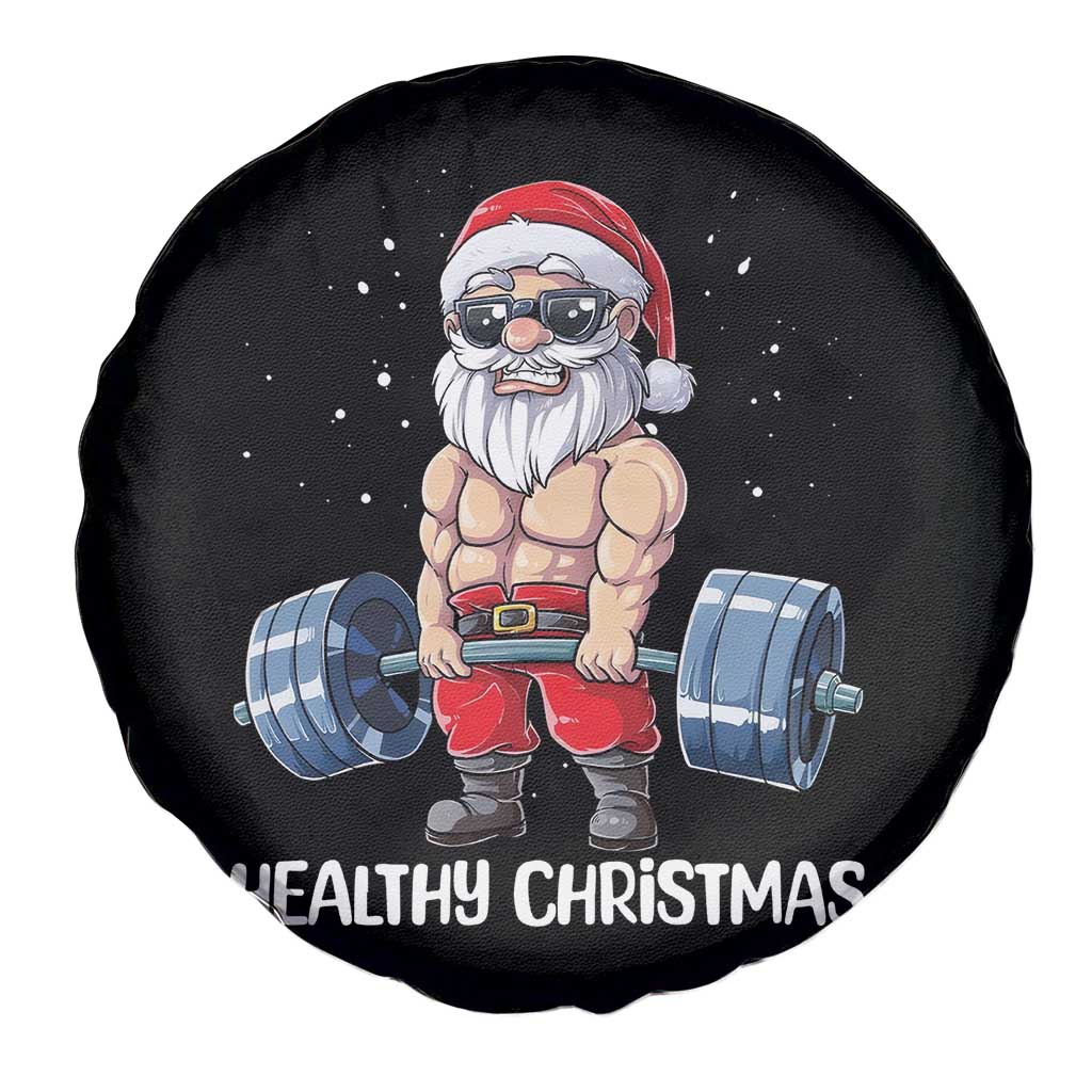 Funny Santa Gym Xmas Spare Tire Cover Healthy Christmas TS14 Print Your Wear