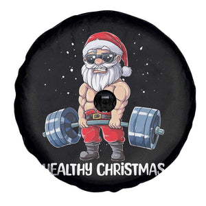 Funny Santa Gym Xmas Spare Tire Cover Healthy Christmas TS14 Print Your Wear