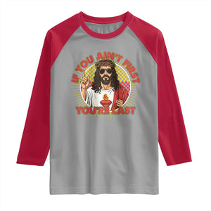 Funny Jesus Racing Raglan Shirt If You Are Not First You Are Last TS14 Sport Gray Red Print Your Wear