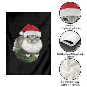 Watermelon Cat Christmas Garden Flag Funny Silly Kitten Meme TS14 Print Your Wear
