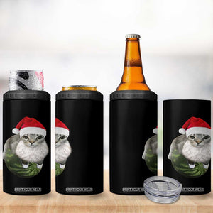 Watermelon Cat Christmas 4 in 1 Can Cooler Tumbler Funny Silly Kitten Meme TS14 Print Your Wear