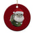 Watermelon Cat Xmas Ceramic Ornament Funny Silly Kitten Meme TS14 1pc Red Print Your Wear