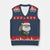 Watermelon Cat Xmas V-Neck Knit Sweater Vest Funny Silly Kitten Meme TS14 Navy Red Print Your Wear