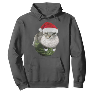 Watermelon Cat Christmas Hoodie Funny Silly Kitten Meme TS14 Dark Heather Print Your Wear