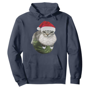 Watermelon Cat Christmas Hoodie Funny Silly Kitten Meme TS14 Navy Print Your Wear