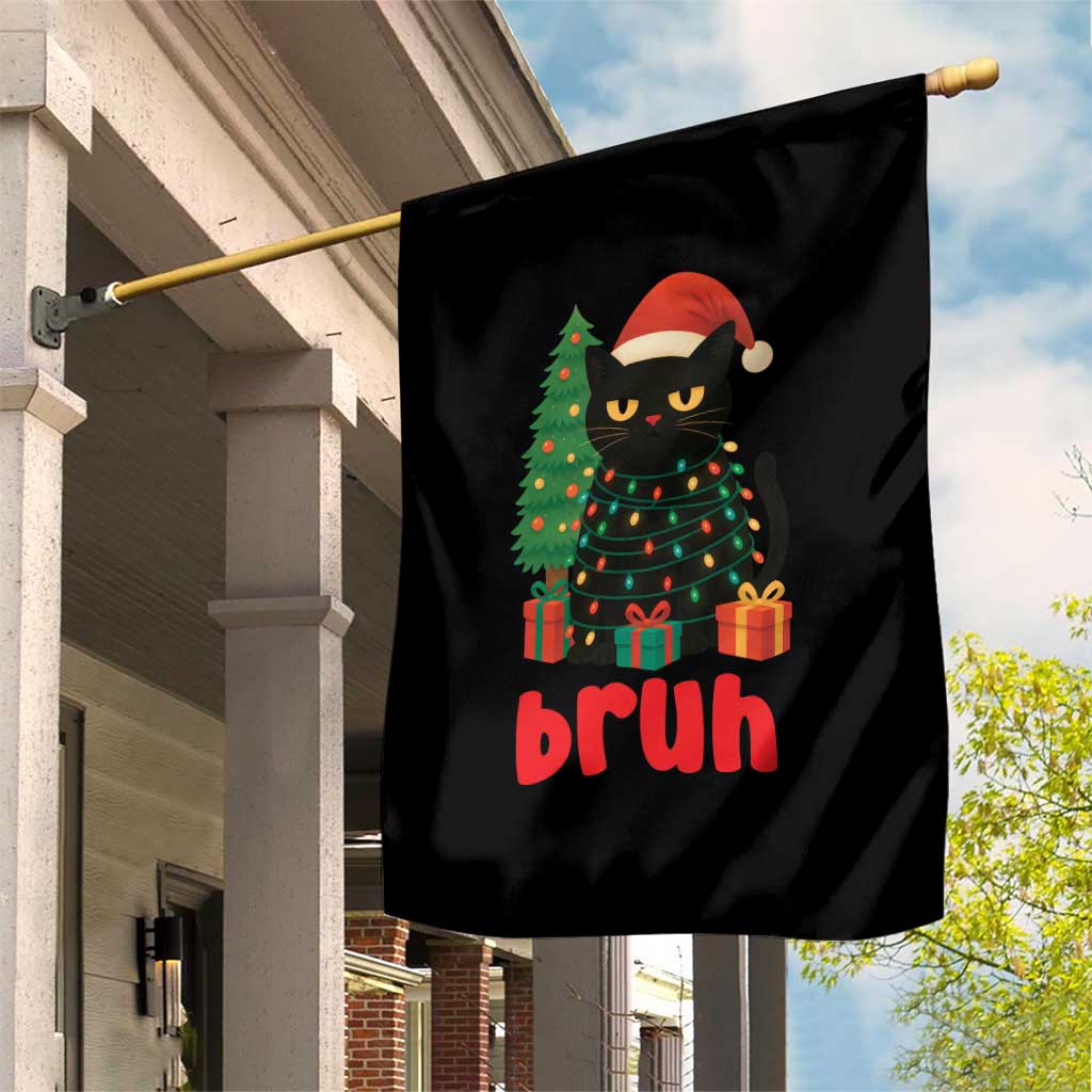 Funny Cat Bruh Christmas Garden Flag Silly Meme Kitty Xmas TS14 Print Your Wear