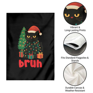 Funny Cat Bruh Christmas Garden Flag Silly Meme Kitty Xmas TS14 Print Your Wear