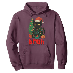 Funny Cat Bruh Christmas Hoodie Silly Meme Kitty Xmas - Print Your Wear