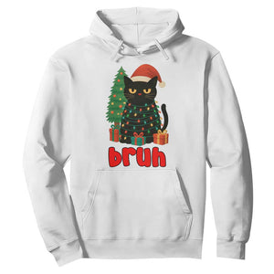 Funny Cat Bruh Christmas Hoodie Silly Meme Kitty Xmas TS14 White Print Your Wear