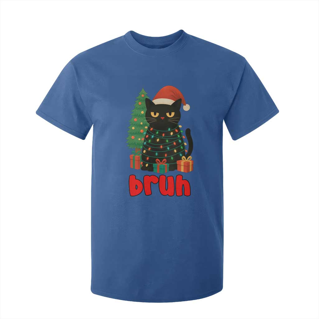Funny Cat Bruh Christmas T Shirt For Kid Silly Meme Kitty Xmas TS14 Royal Blue Print Your Wear