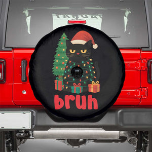 Funny Cat Bruh Christmas Spare Tire Cover Silly Meme Kitty Xmas TS14 Black Print Your Wear
