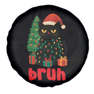 Funny Cat Bruh Christmas Spare Tire Cover Silly Meme Kitty Xmas TS14 Print Your Wear