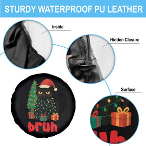 Funny Cat Bruh Christmas Spare Tire Cover Silly Meme Kitty Xmas TS14 Print Your Wear