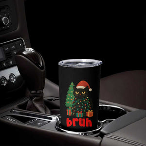 Funny Cat Bruh Christmas Tumbler Cup Silly Meme Kitty Xmas TS14 Print Your Wear
