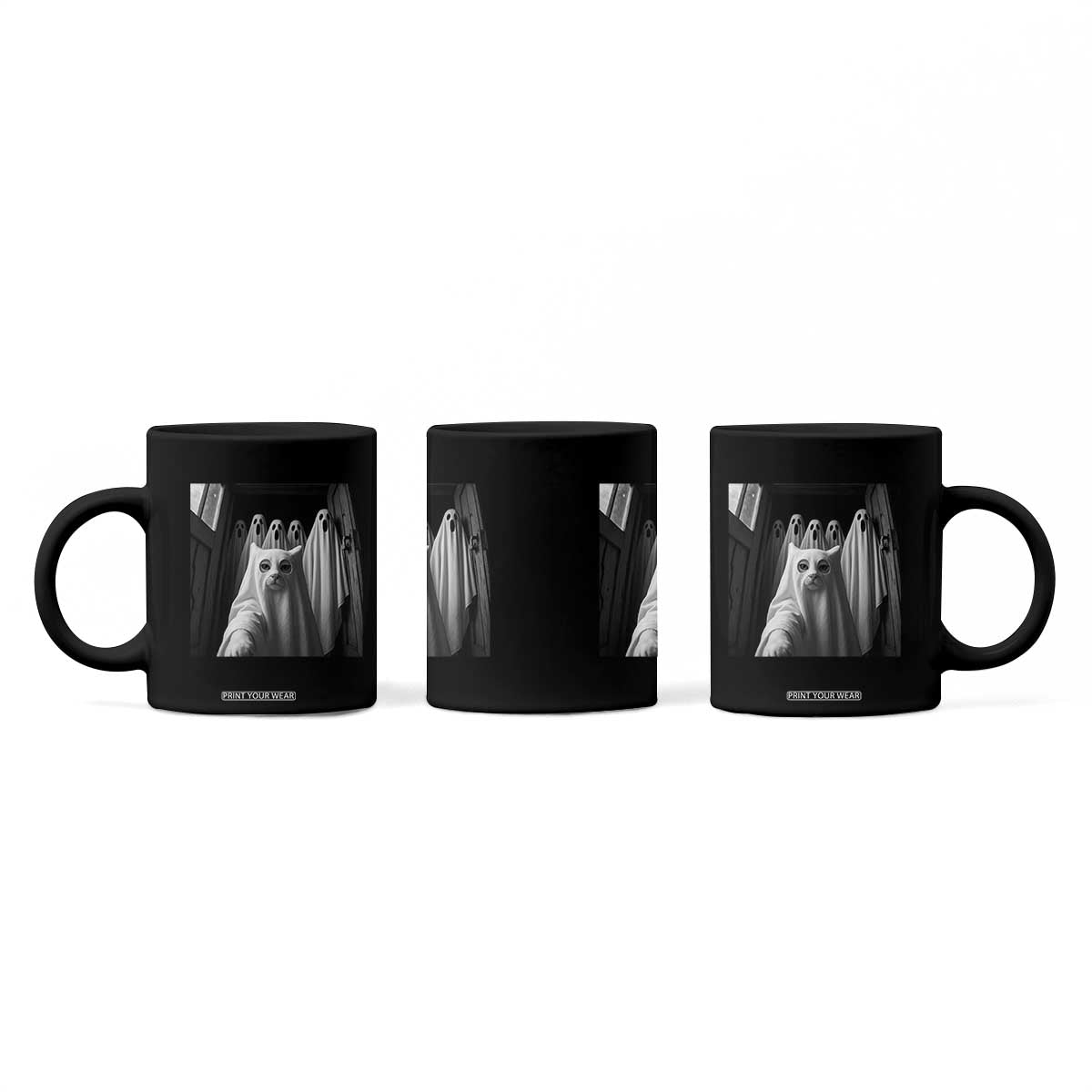 Funny Ghost Cat Halloween Meme Coffee Mug TS14 Print Your Wear
