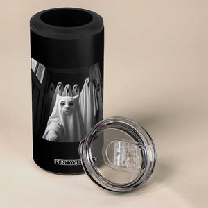 Funny Ghost Cat Halloween Meme 4 in 1 Can Cooler Tumbler TS14 Print Your Wear