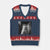 Funny Ghost Cat Halloween Meme V-Neck Knit Sweater Vest TS14 Navy Red Print Your Wear