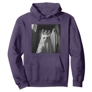 Funny Ghost Cat Halloween Meme Hoodie TS14 Purple Print Your Wear