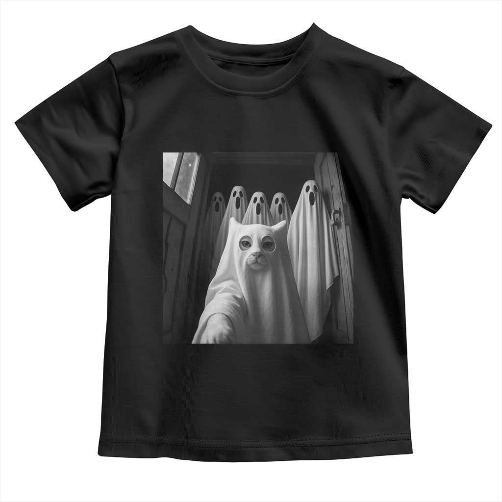 Funny Ghost Cat Halloween Meme Toddler T Shirt TS14 Black Print Your Wear
