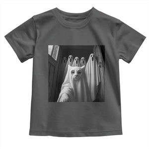 Funny Ghost Cat Halloween Meme Toddler T Shirt TS14 Dark Heather Print Your Wear