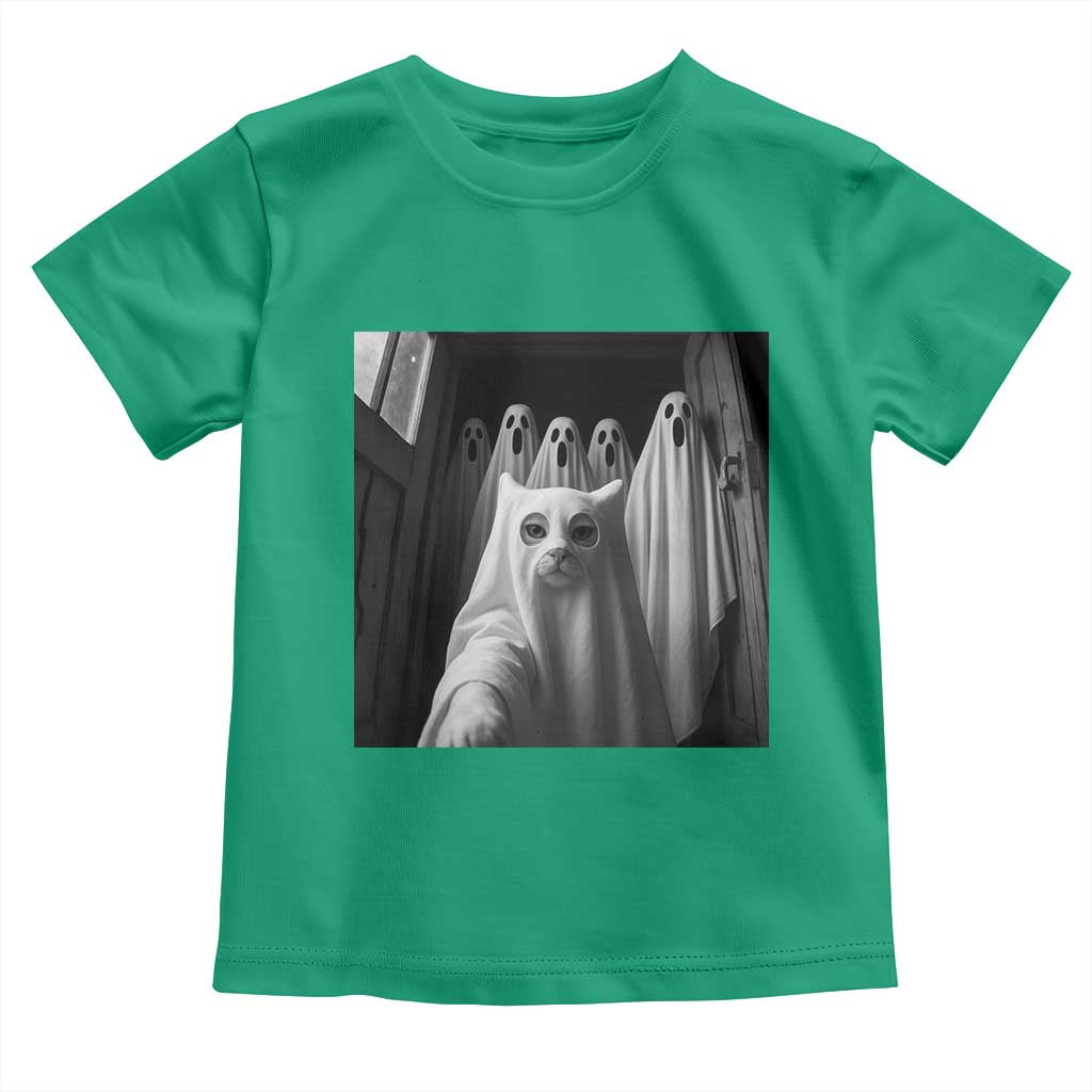 Funny Ghost Cat Halloween Meme Toddler T Shirt TS14 Irish Green Print Your Wear