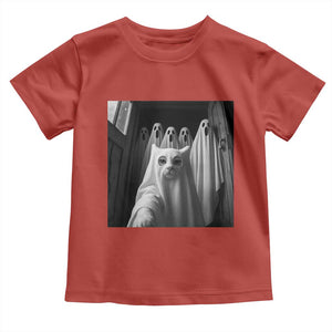 Funny Ghost Cat Halloween Meme Toddler T Shirt TS14 Red Print Your Wear