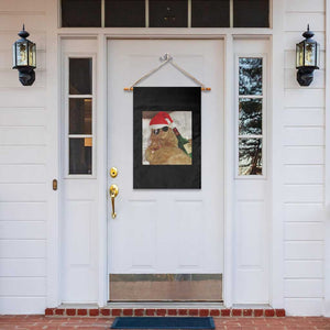 Funny Cat Drinking Wine Christmas Garden Flag TS14 Print Your Wear