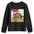 Funny Cat Drinking Wine Christmas Youth Sweatshirt - Print Your Wear