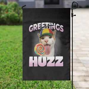Funny Cat Meme Garden Flag Greetings Huzz - Print Your Wear