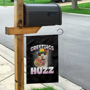 Funny Cat Meme Garden Flag Greetings Huzz - Print Your Wear