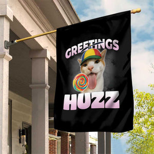 Funny Cat Meme Garden Flag Greetings Huzz - Print Your Wear