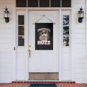 Funny Cat Meme Garden Flag Greetings Huzz - Print Your Wear